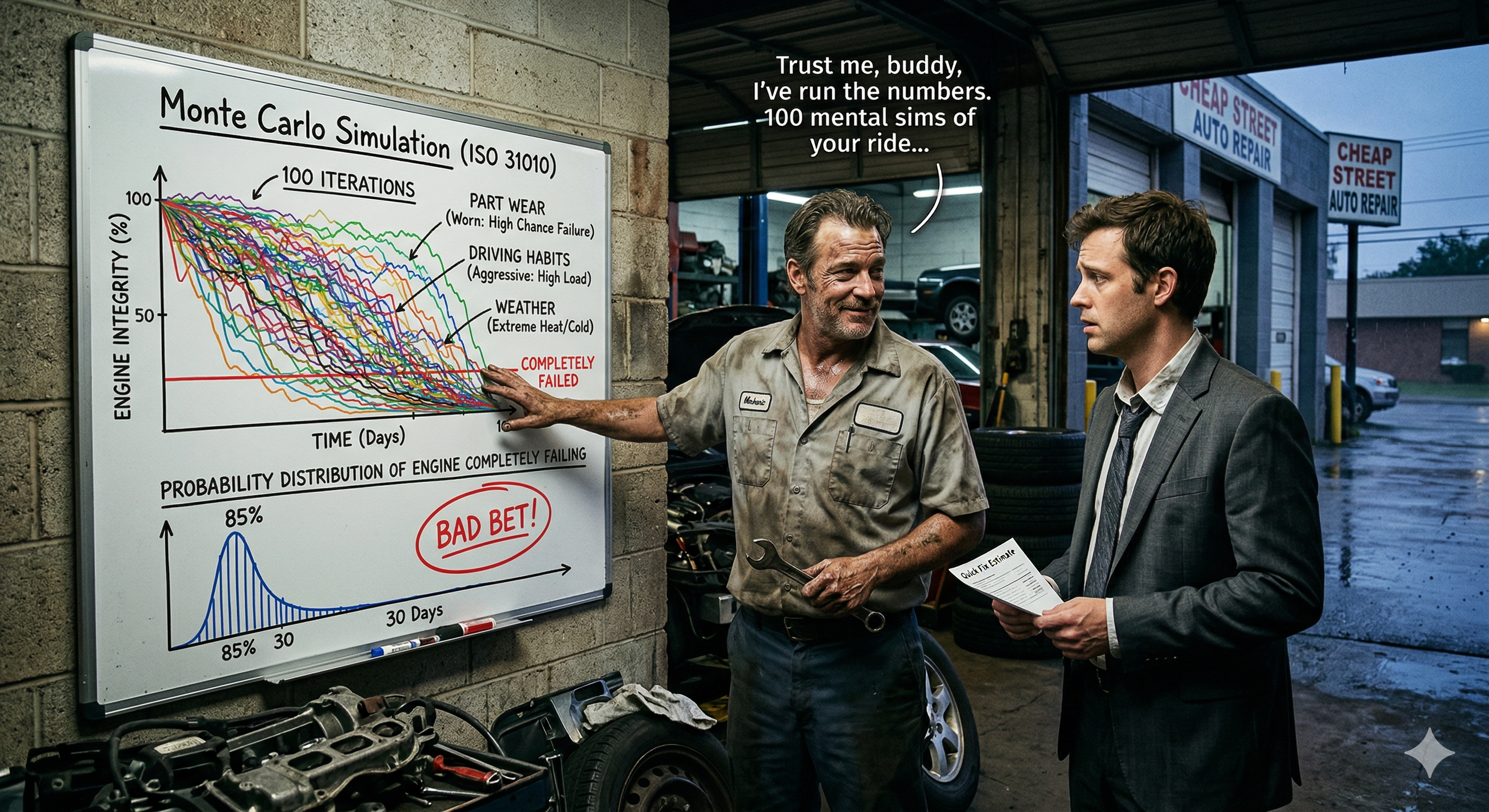 Monte Carlo Simulation: The Mechanic's Odds header image